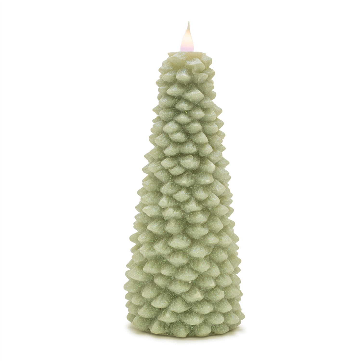 Glittered Pine Tree Candle 10