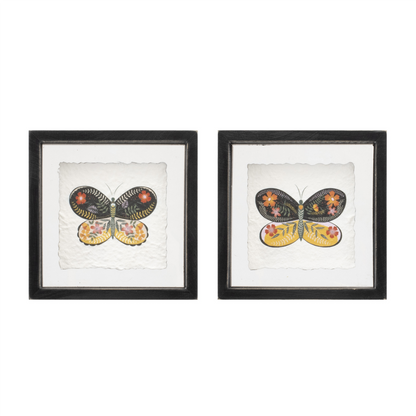 Framed Butterfly Block (Set of 2)