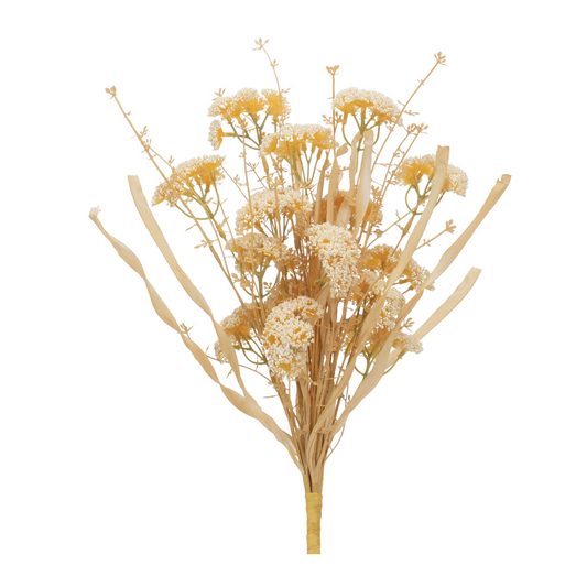 Beige Floral Grass Bush (Set of 2)