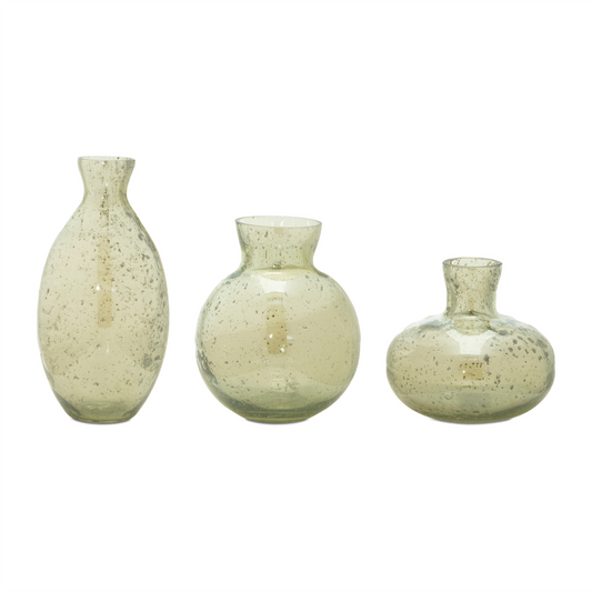 Bubbled Glass Bud Vase (Set of 3)