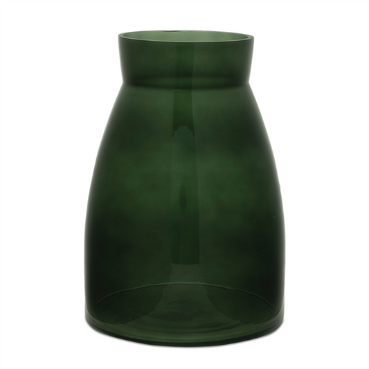 Green Glass Vase (Set of 2)