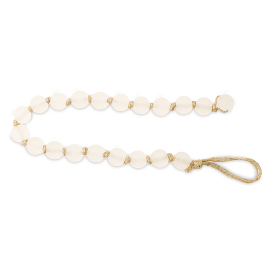Frosted Glass Bead Garland – Set of 2