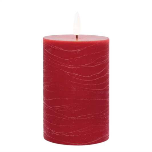 FIA Wick Candle RED (Set of 2) 3" x 4"H Wax/Plastic 2 C Batteries Not Included