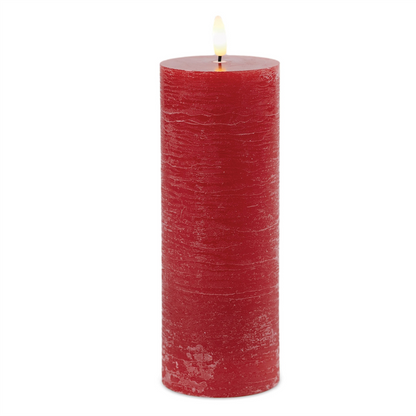 FIA Wick Red Pillar Candle (Set of 2)