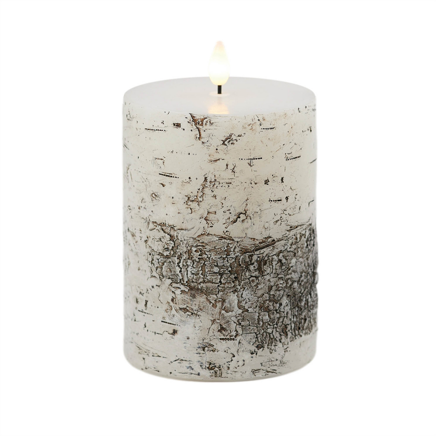 FIA Wick Birch Design Pillar Candle (Set of 2)