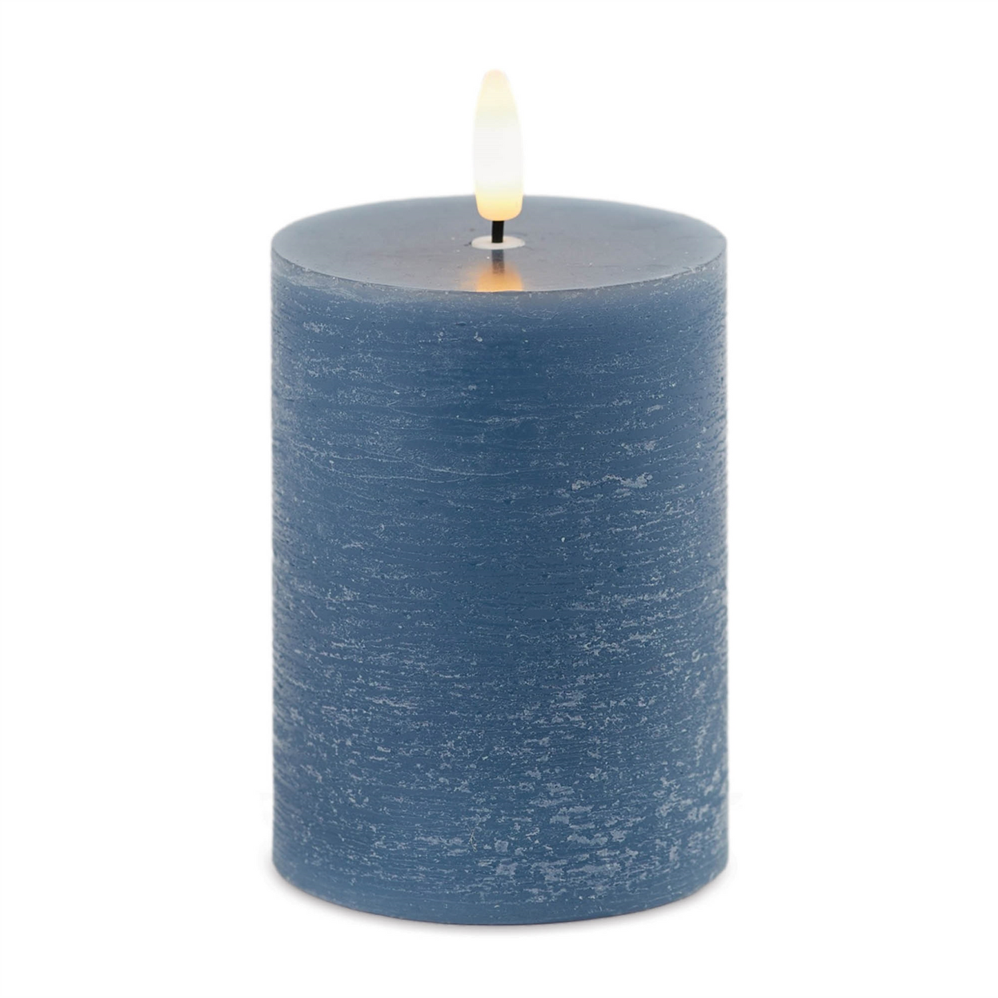 FIA Wick Blue Pillar Candle (Set of 2)