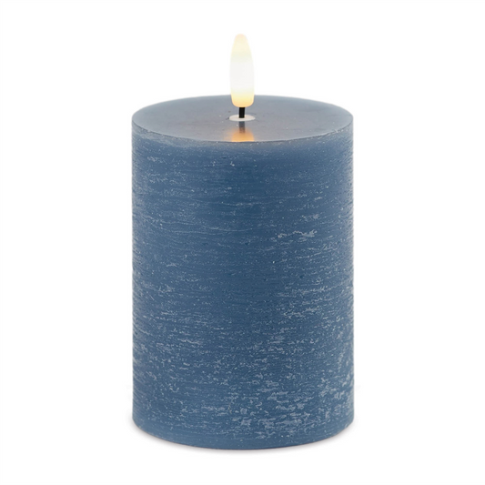 FIA Wick Candle BLUE (Set of 2) 3"D x 4"H Wax/Plastic 2 C Batteries Not Included