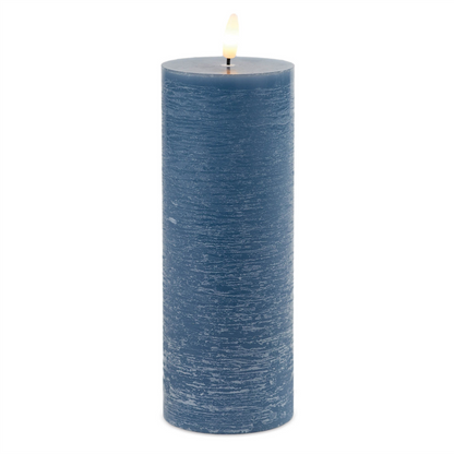 FIA Wick Blue Pillar Candle (Set of 2)