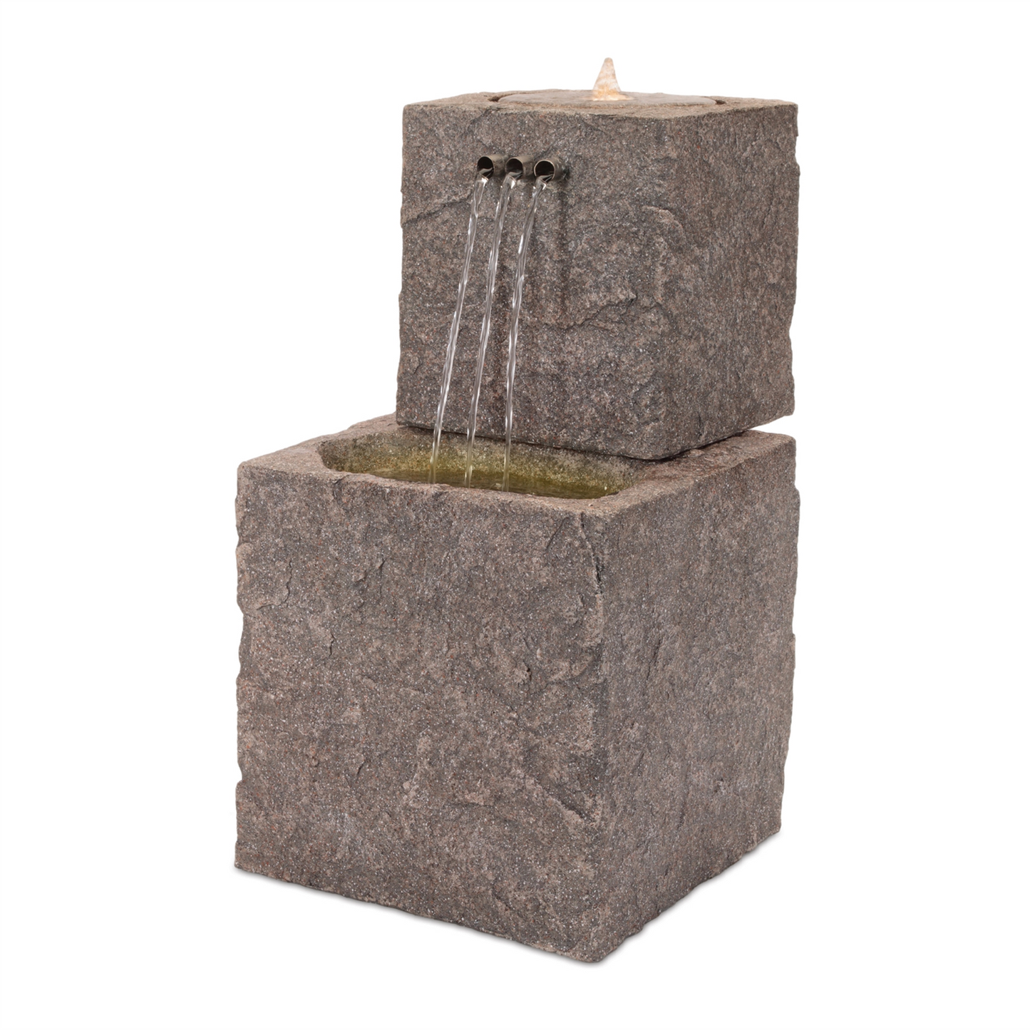 Bubbling Tiered Stone Fountain 22"H