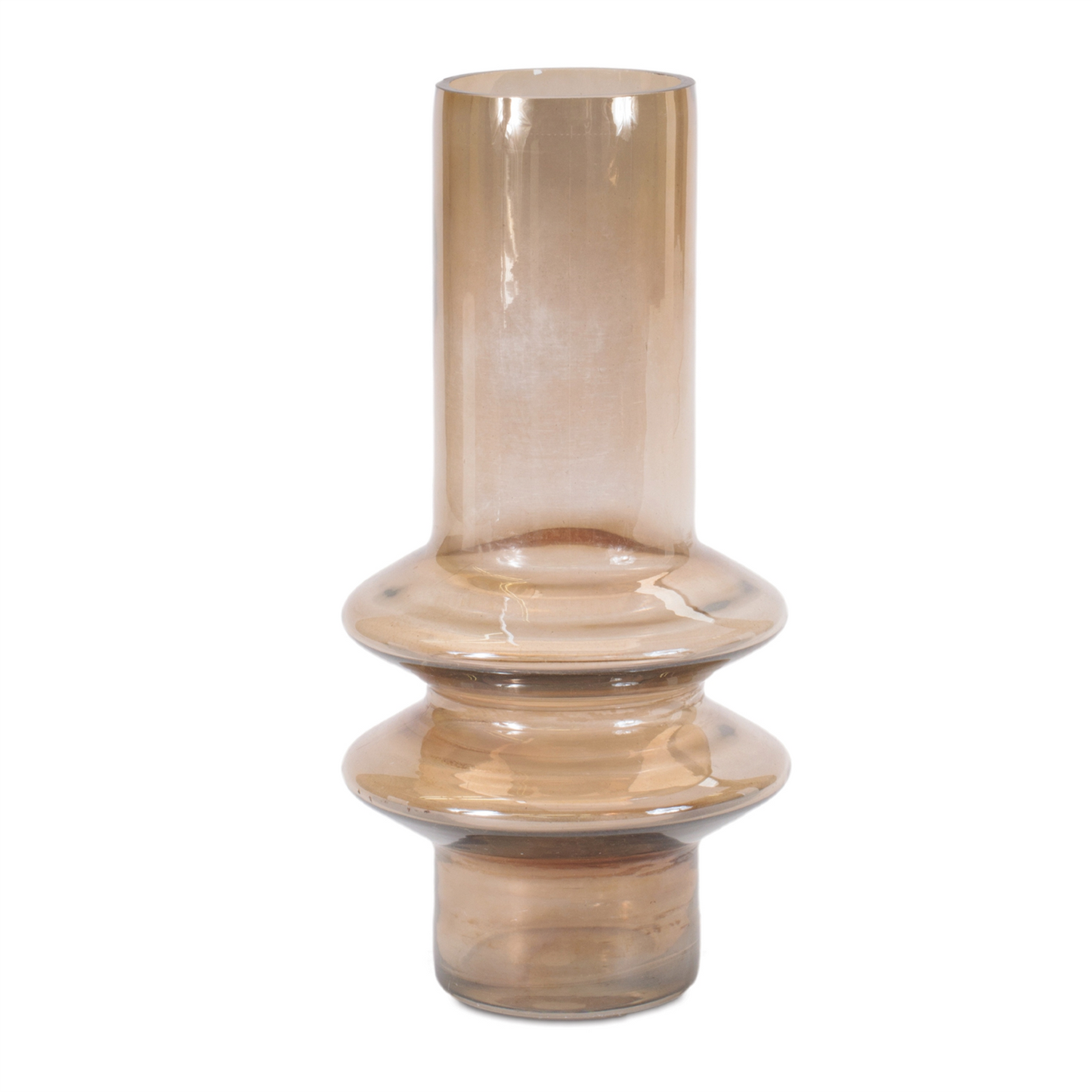 Modern Glass Cylinder Vase (Set of 2)