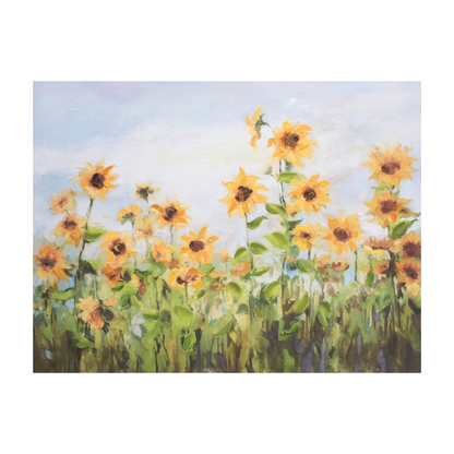 Sunflower Field Canvas Wall Art 32"L