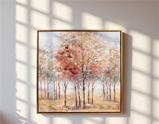 Framed Tree Landscape Wall Canvas 24"SQ
