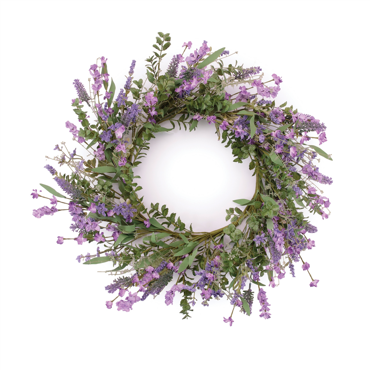 Mixed Lavender Wreath 20”D Polyester