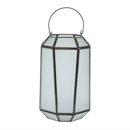 Lantern 6.5"D x 10.75"H Glass/Iron