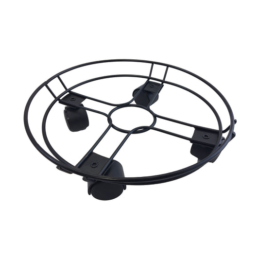 11.8" Black Round Wire Plant Caddy