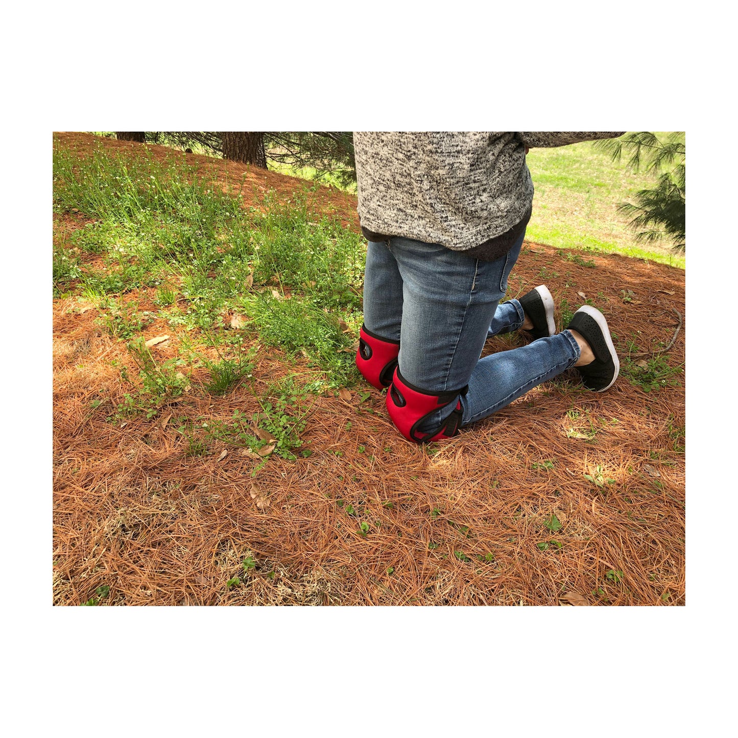 Red Memory Foam Knee Pads