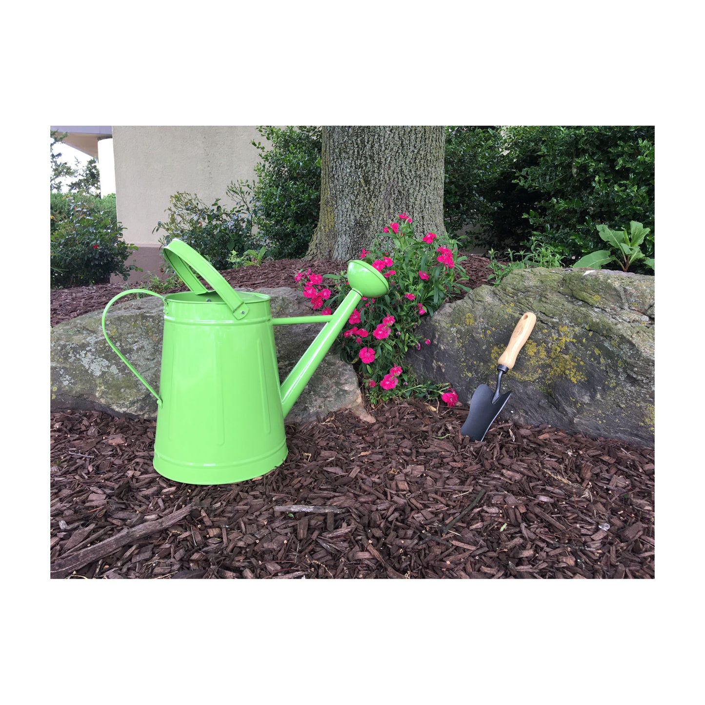 2.1 gal Green Metal Watering Can