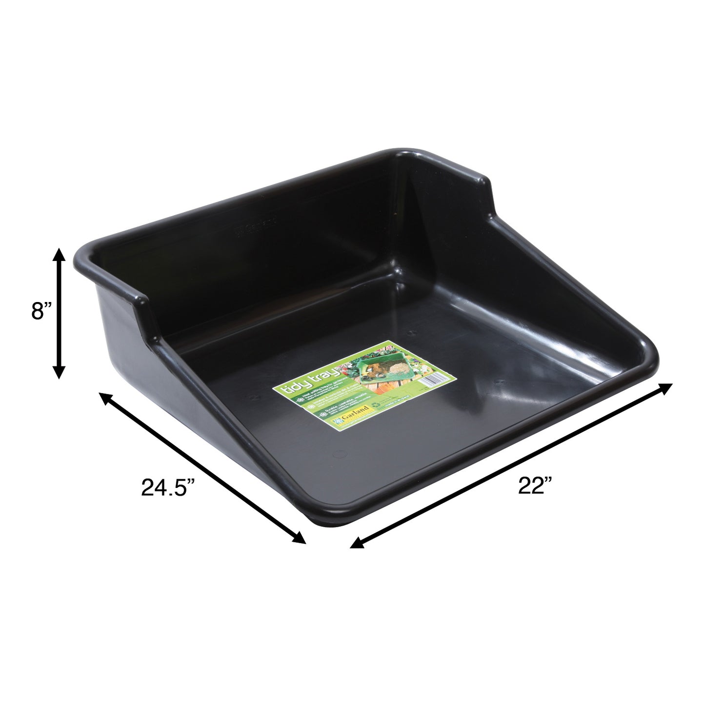 Black Tidy Tray with Stainless Steel Trowel and Cultivator