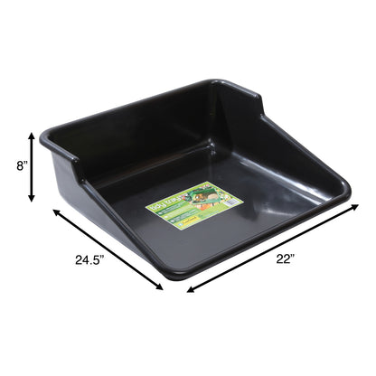 Black Tidy Tray with Stainless Steel Trowel and Cultivator