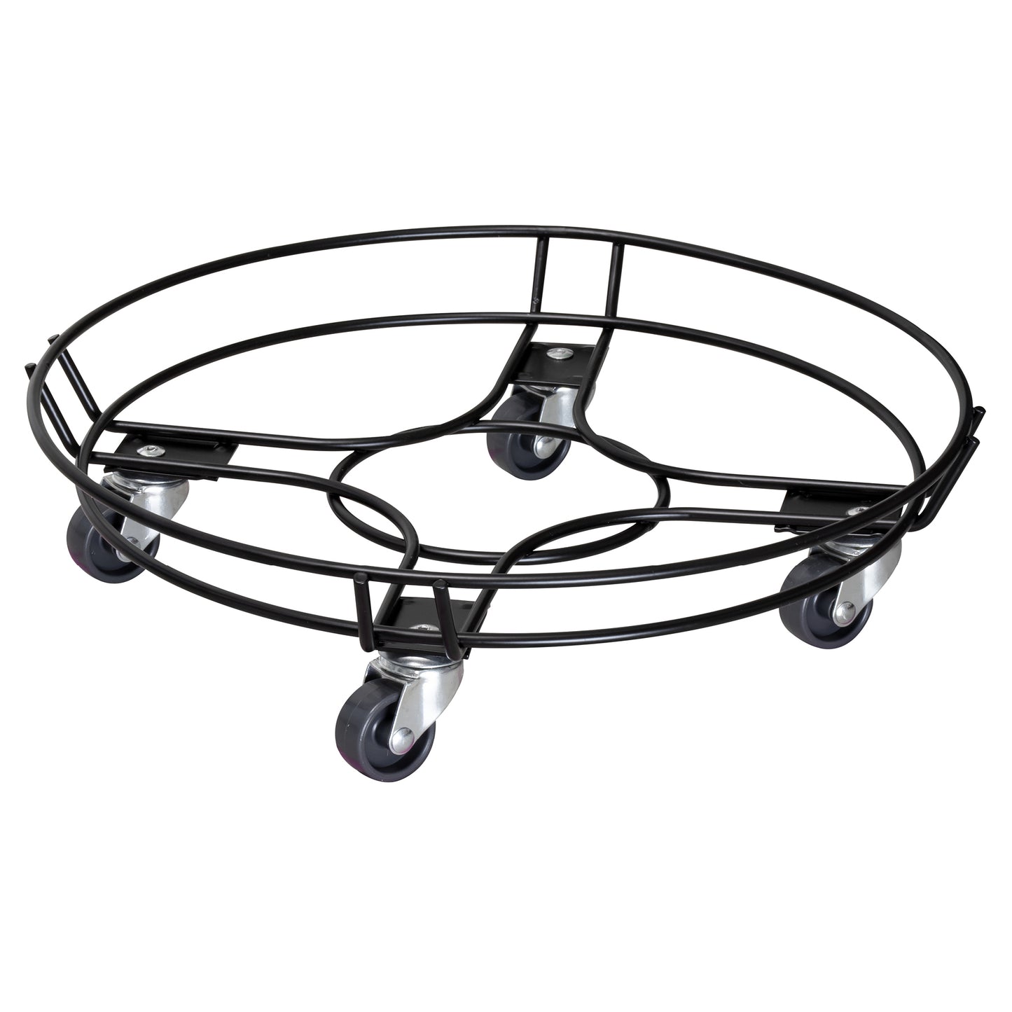 15" Black Round Steel Wire Plant Caddy