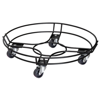 15" Black Round Steel Wire Plant Caddy