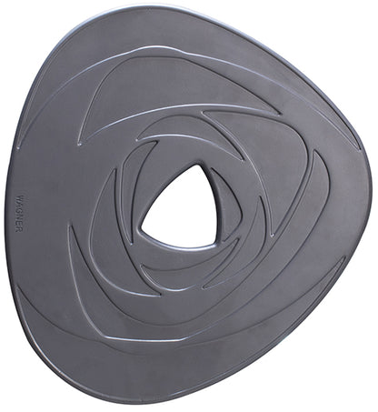 11" Charcoal Round Swirl Stone Plant Caddy