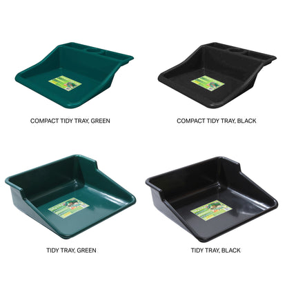 Compact Tidy Tray Black with Shelf