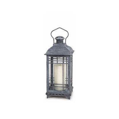 Traditional Grey Metal Lantern (Set of 3)