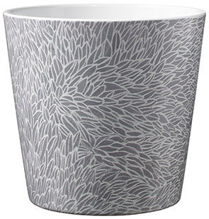 5.5" Floral Light Gray Ceramic Dallas Botanic Pot