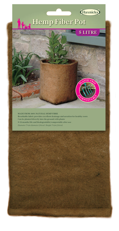1.3 gal. 5L Hemp Fiber Pot