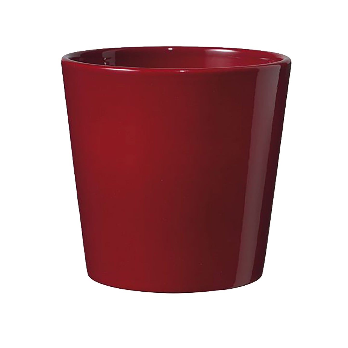 5.5" Red Ceramic Dallas Style Pot