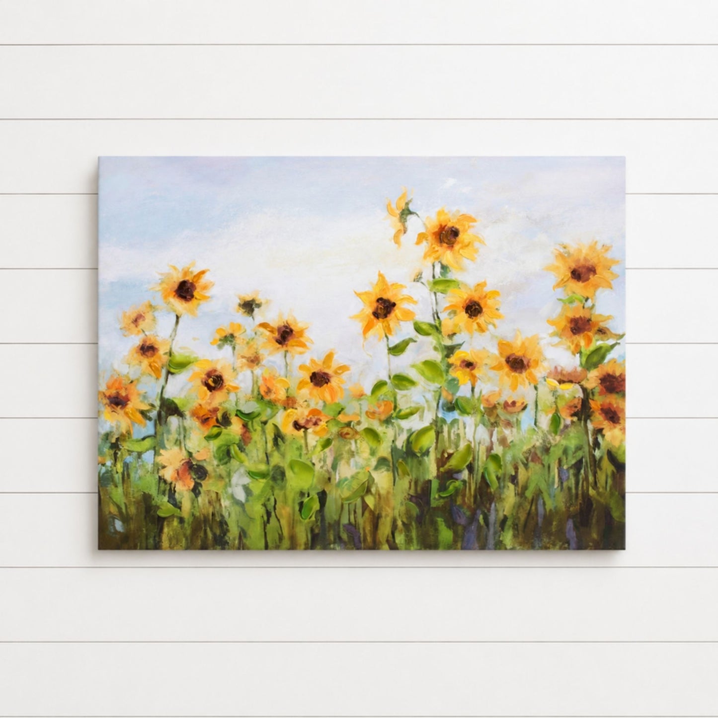 Sunflower Field Canvas Wall Art 32"L