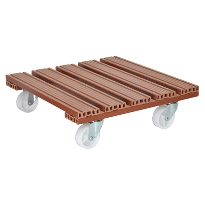 15.4" Terra Cotta Square WPC Plant Caddy