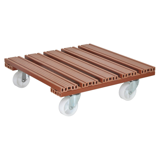 15.4" Terra Cotta Square WPC Plant Caddy