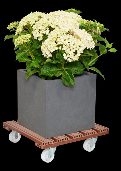 15.4" Terra Cotta Square WPC Plant Caddy