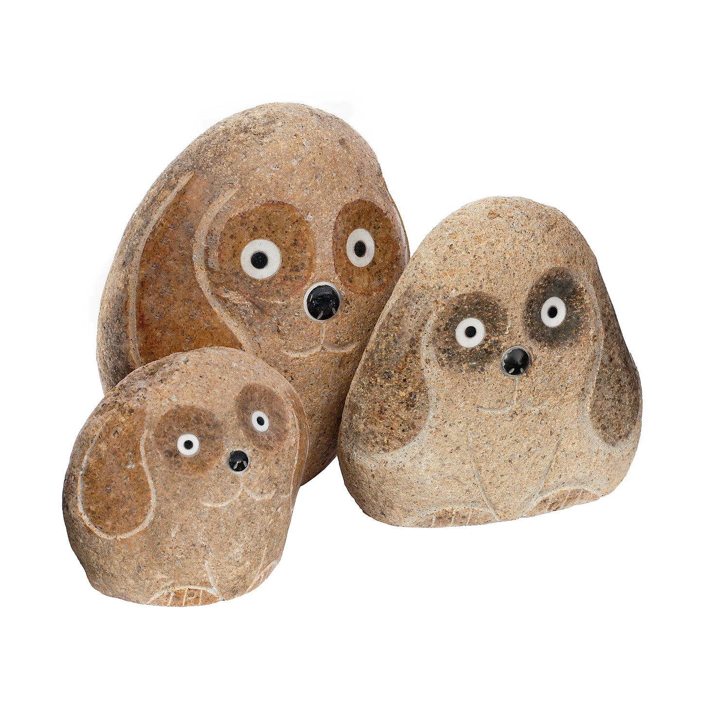 Family of Boulder Dogs 3 Pcs 4"6"8"