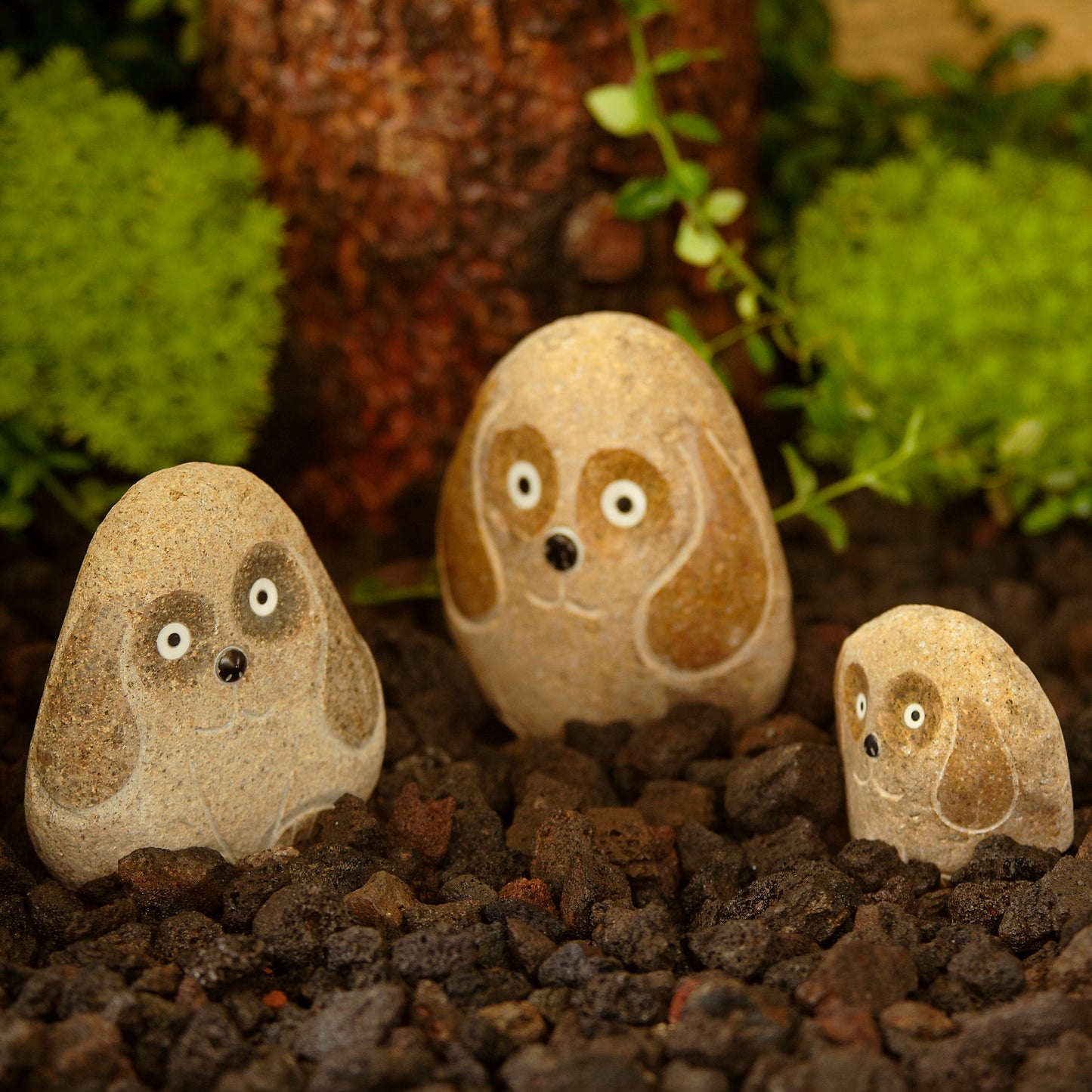 Family of Boulder Dogs 3 Pcs 4"6"8"