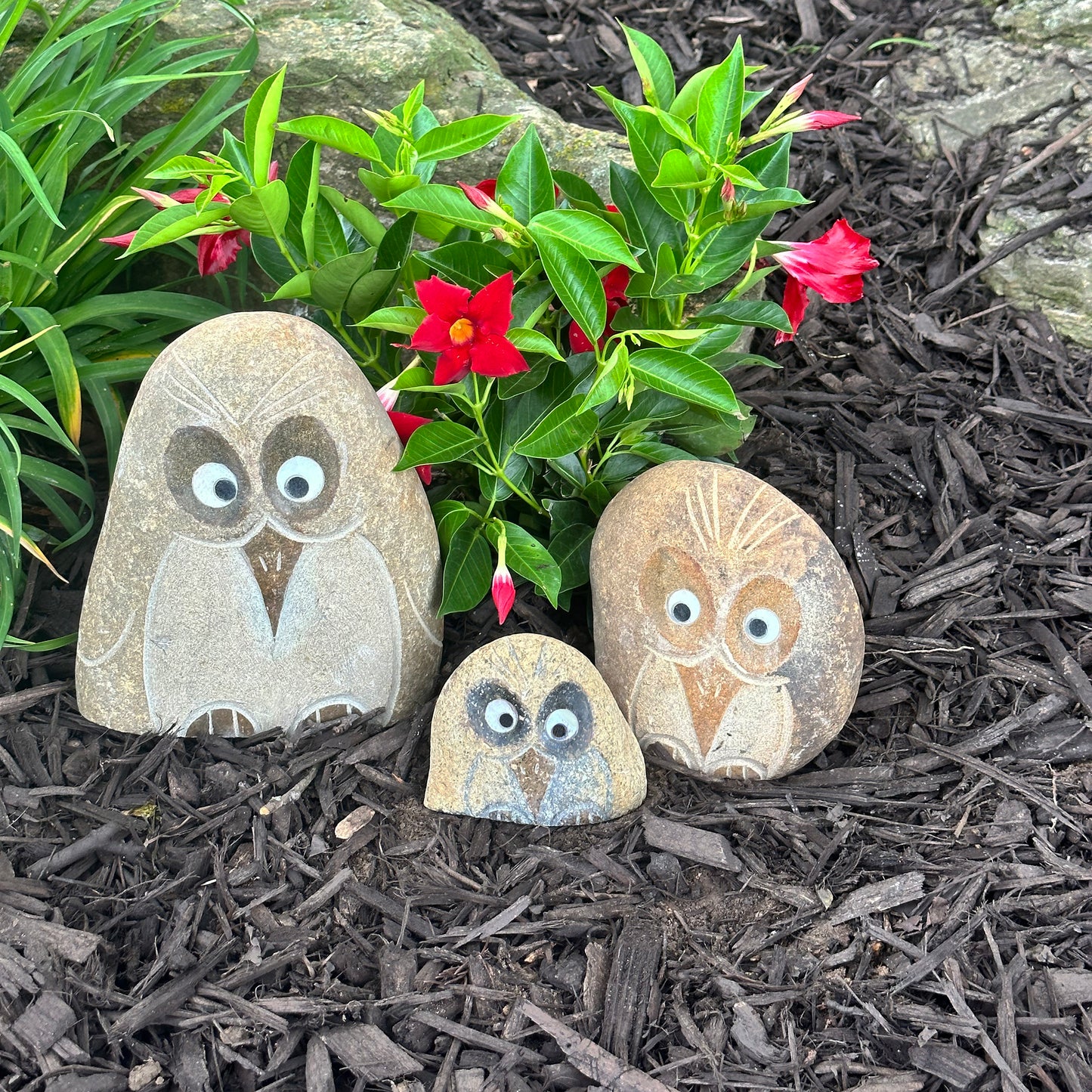 Family of Boulder Angry Birds 3 Pcs 4"6"8"