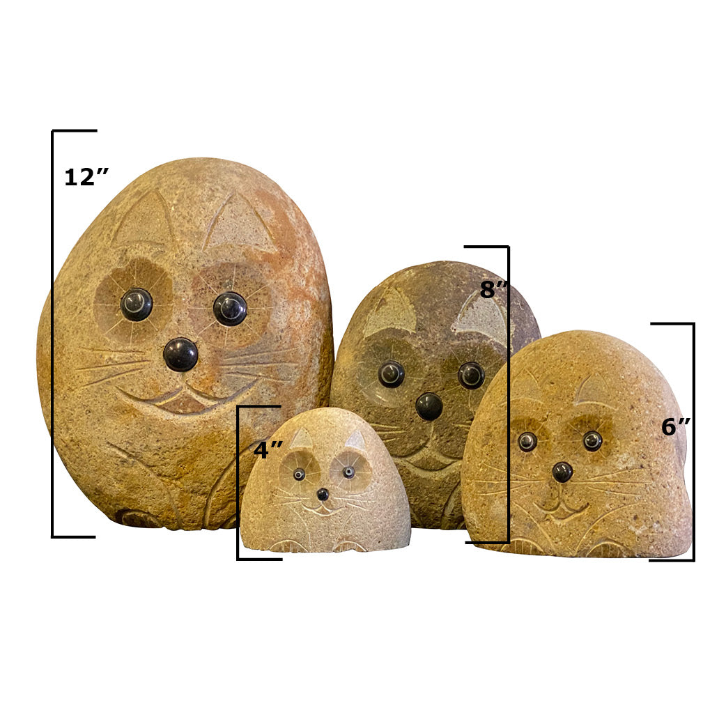 Family of Boulder Cats 4 Pcs 4"6"8"12"
