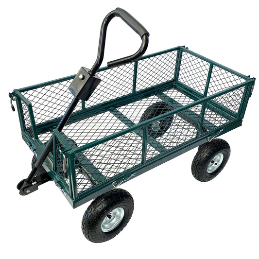 Small Steel Mesh Garden Wagon with Foam Wheels